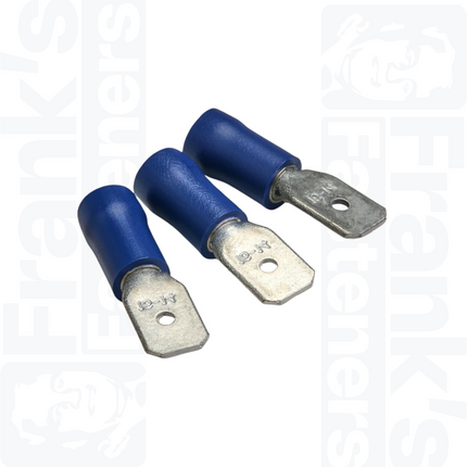 6.3 x 0.8mm Blue Male Push-On Terminals