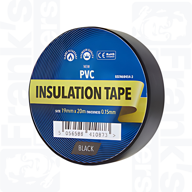 Black PVC Insulation Tape - 20m x 19mm