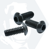 M6 x 10mm Socket Button Screws ISO 7380, Black Stainless Steel A2