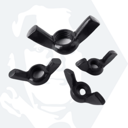 M6 Wing Nut (DIN 315) - Black Stainless Steel (A2)