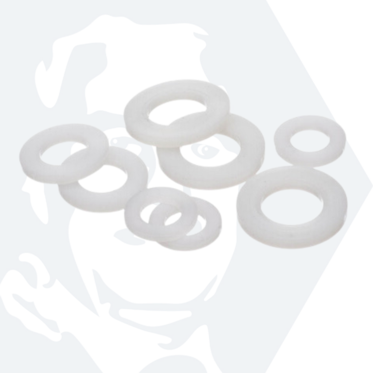 M8 Form A Flat Washers (DIN 125) - Plastic (Nylon 6.6)
