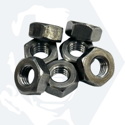 7/16" UNC Hexagon Full Nut - Self Colour Steel