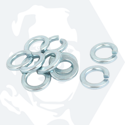 1/4" Spring Washers (DIN 127B) - Zinc Plated Steel (8.8)