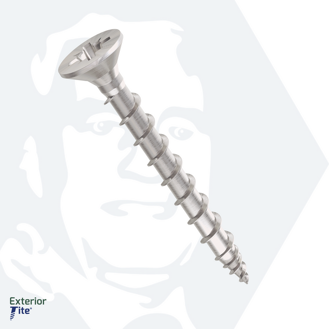 EXTERIOR-TITE® 3.5 x 16mm Pz Countersunk Screw - Silver (Box of 200)