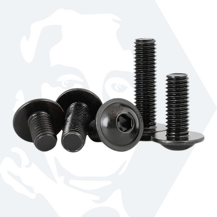 M6 Flange Socket Button Screws (ISO 7380-2) - Self Colour High Tensile Steel (10.9)