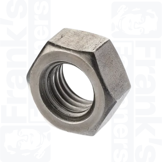 1/4" UNC Hexagon Full Nut, Stainless Steel (A2)