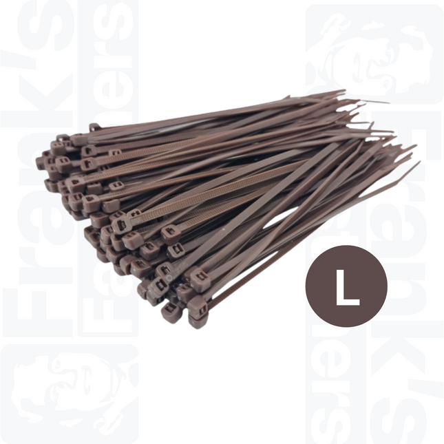 L - Brown Phase Marking Cable Ties, 200mm x 4.8mm