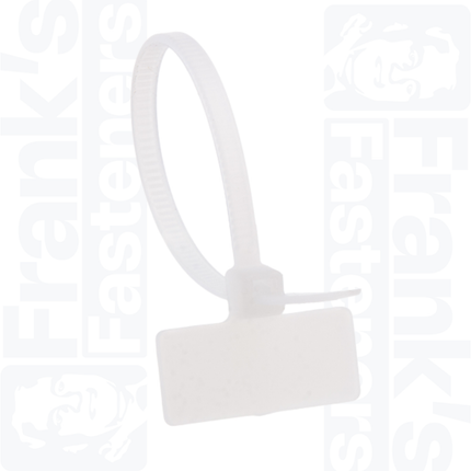 200mm x 4.8mm Marker Cable Ties, Natural