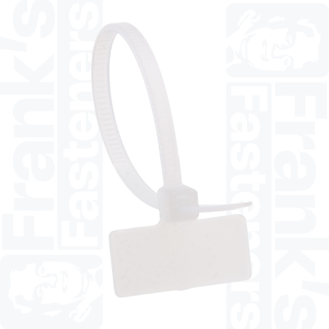 100mm x 2.5mm Marker Cable Ties, Natural