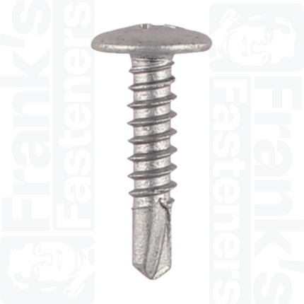 4.8 x 22mm Metal Construction Sheet & Framing Screws PH Low Profile Wafer Exterior, Silver