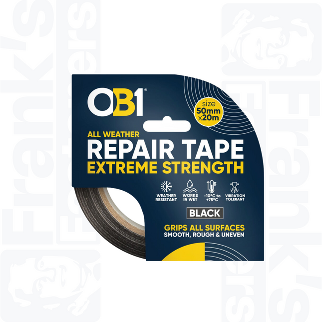 OB1 All Weather Repair Tape Extreme Strength, Black