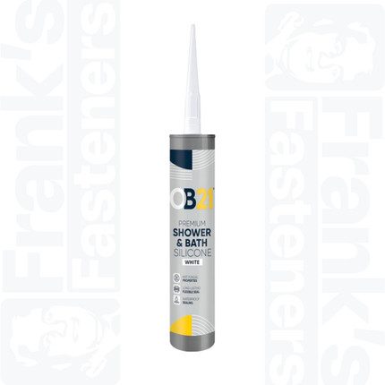 OB21 Premium Shower & Bath Silicone, White 310ml