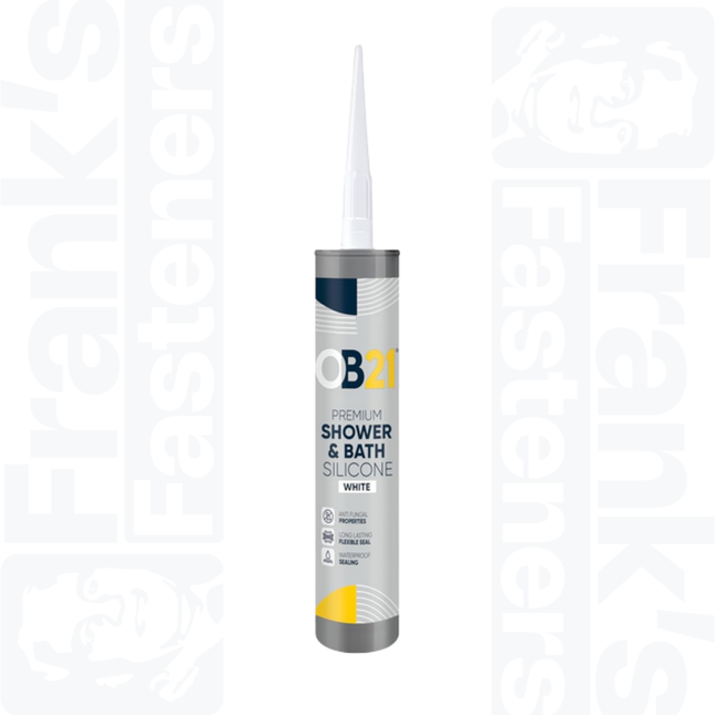 OB21 Premium Shower & Bath Silicone, White 310ml
