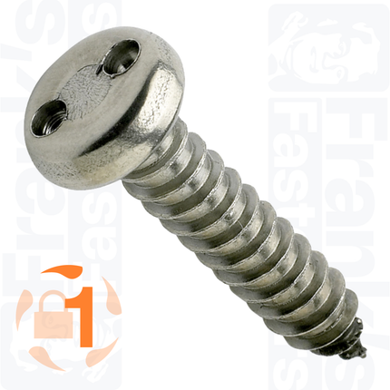 #10 x 2 1/2" Pan Head 2-Hole Self Tapper, Stainless Steel A2 (100)
