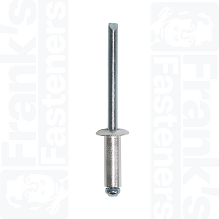 3.2 x 6mm Dome Head Rivets, Aluminium