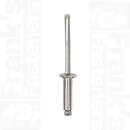 4.8 x 16mm Dome Head Rivets, Stainless Steel A2