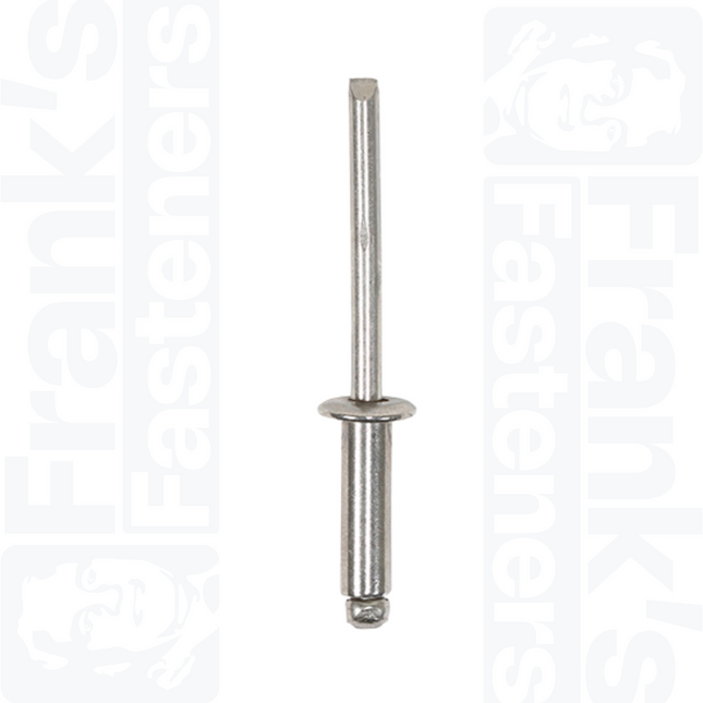 3.2 x 6mm Dome Head Rivets, Stainless Steel A2