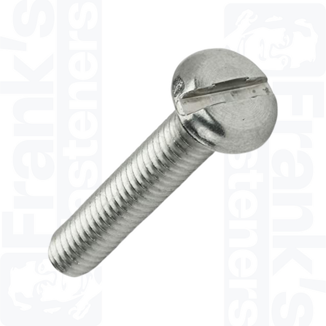 M3 x 16mm Slotted Pan Head Screws (DIN 85) - Stainless Steel (A2)