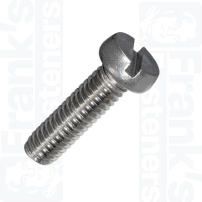 M4 x 10mm Slotted Cheese Head Screws (DIN 84) - Stainless Steel (A2)