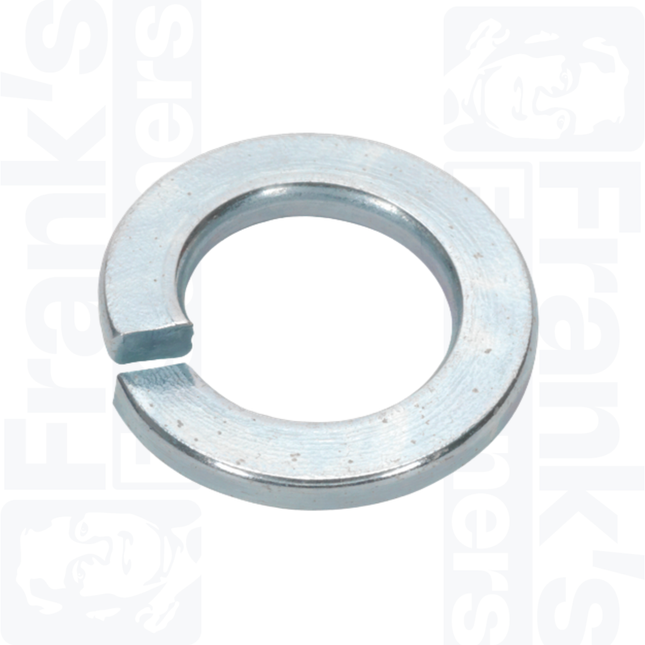 1/2" Spring Washers Rectangular, Zinc Plated Steel