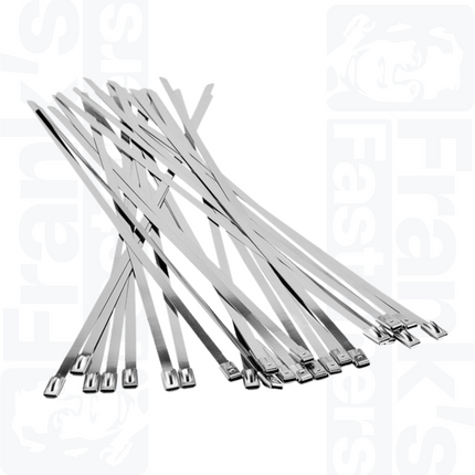 125mm x 4.6mm Stainless Steel Cable Ties (Pack of 100)