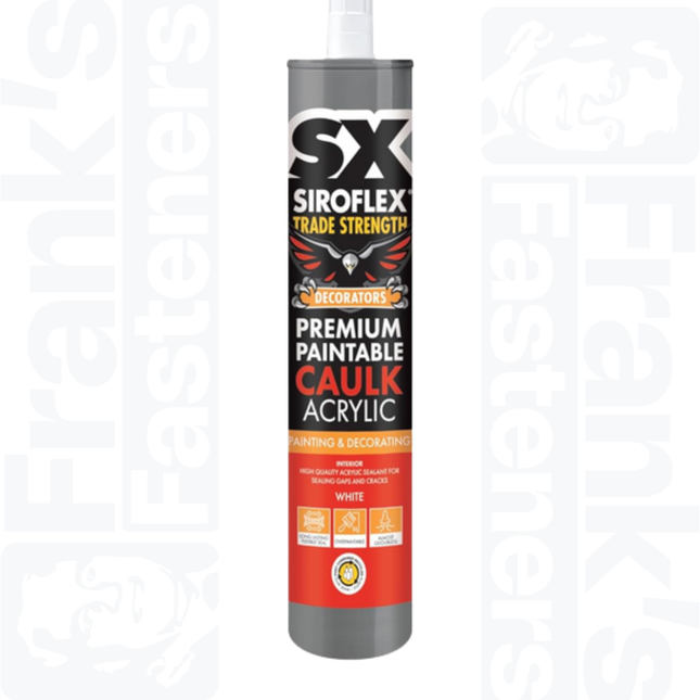SX Siroflex Decorators Premium Paintable Caulk Acrylic, White 310ml