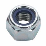 M5 Hexagon Nylon Locking Nuts (DIN 985) - Zinc Plated Steel