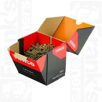 4.0 x 40mm Solo Chipboard & Woodscrews Industry Pack, Yellow