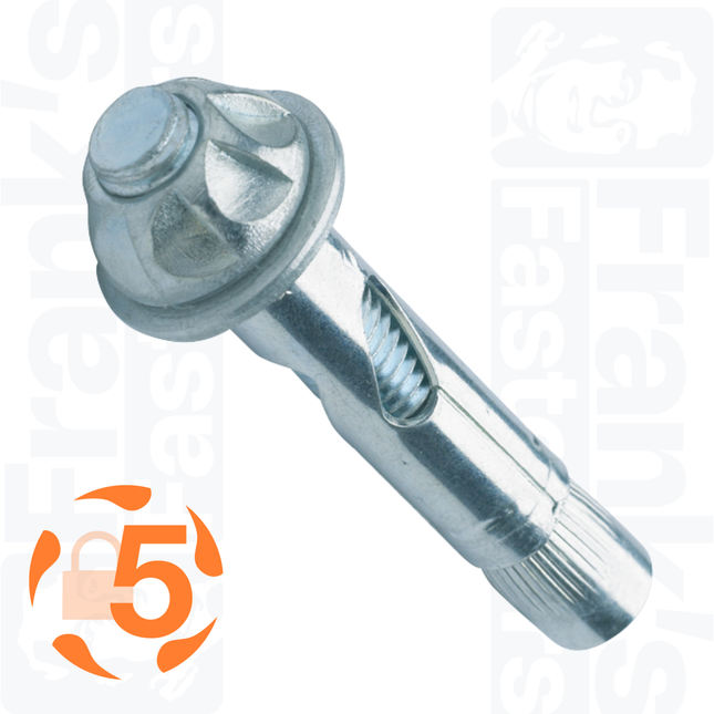 M10 x 60mm Kinmar™ Permanent Sleeve, Zinc Plated Steel (50)