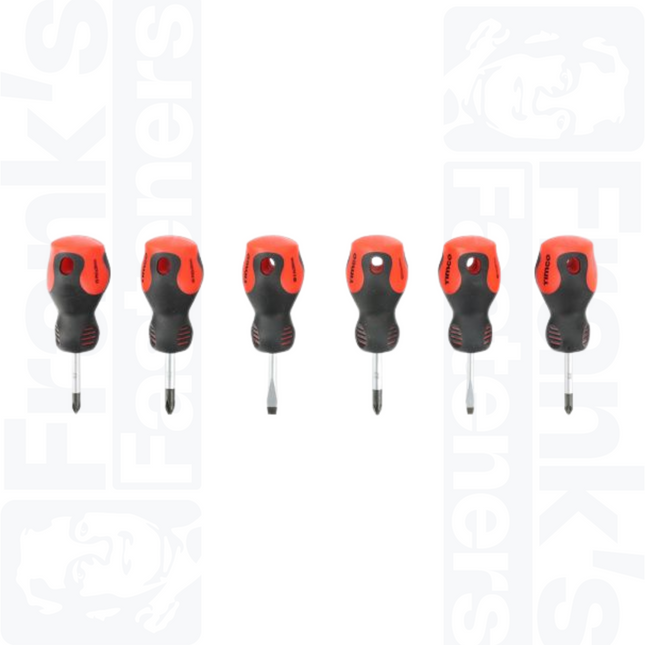 6pcs Stubby Screwdriver Set