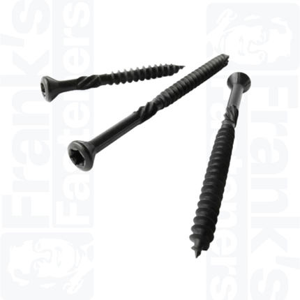 4.0 x 40mm Tiger-Tx Decking Screw, Black Stainless (250)