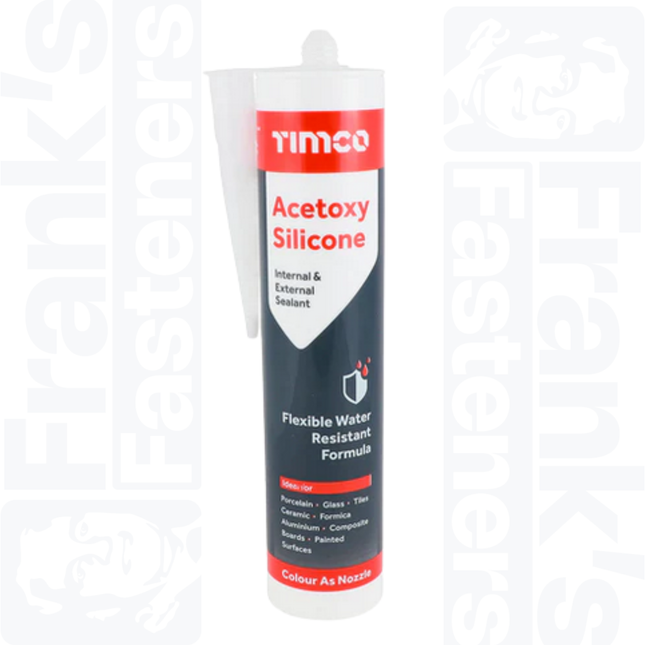 TIMCO Acetoxy Silicone, Clear 300ml