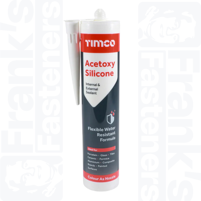 TIMCO Acetoxy Silicone, White 300ml