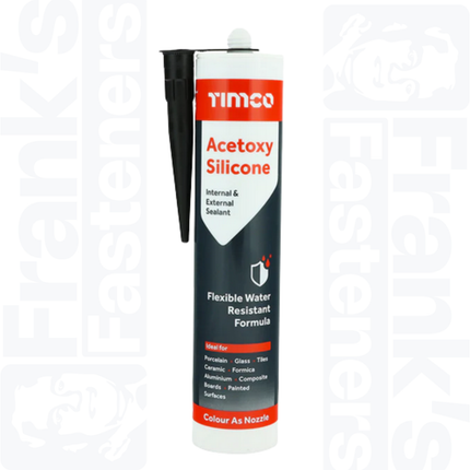 TIMCO Acetoxy Silicone, Black 300ml