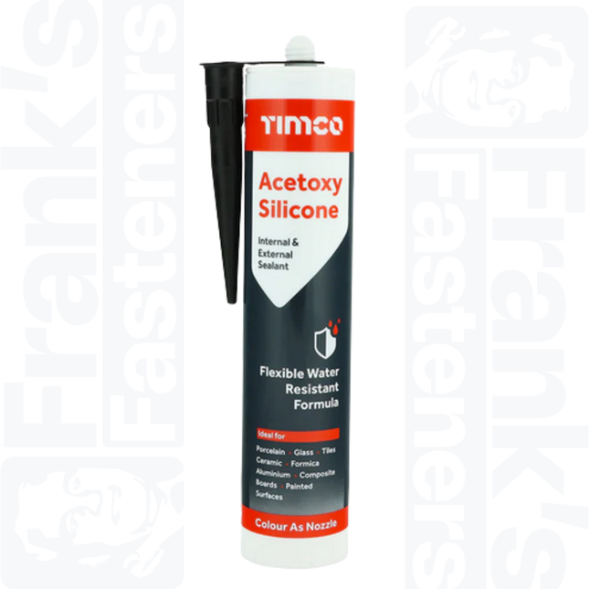 TIMCO Acetoxy Silicone, Black 300ml
