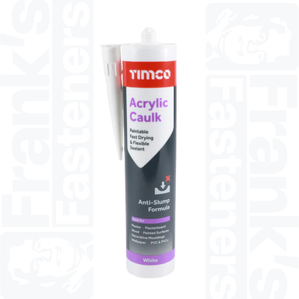 TIMCO Acrylic Caulk, White 300ml