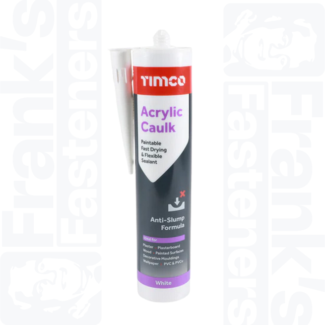 TIMCO Acrylic Caulk, White 300ml