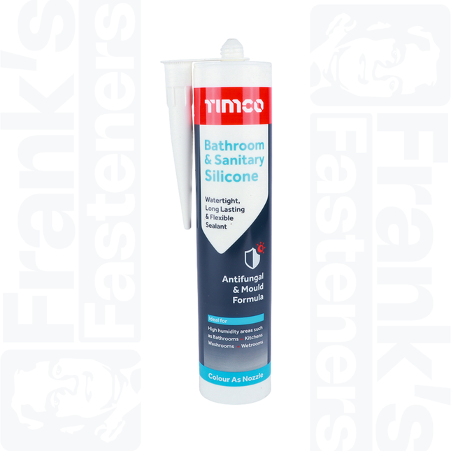 TIMCO Bathroom & Sanitary Silicone, White 300ml