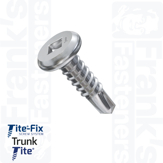 TRUNK-TITE® 4.8 x 16mm Sq Pan Screw - Zinc (Box of 200)