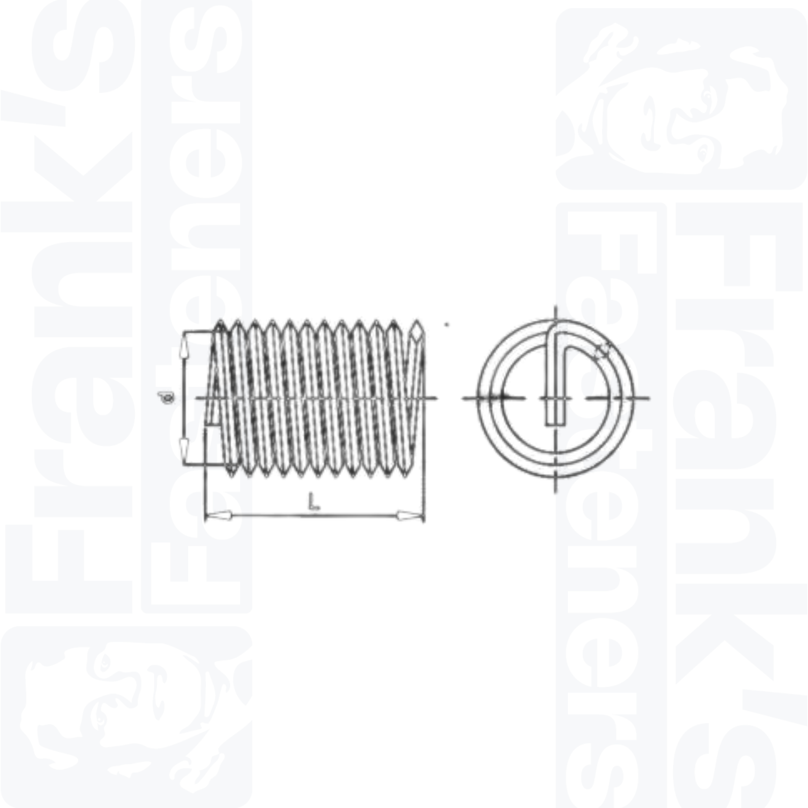 M8 x 12mm Wire Thread Insert DIN 8140-1 | Stainless Steel A2 – Frank's ...