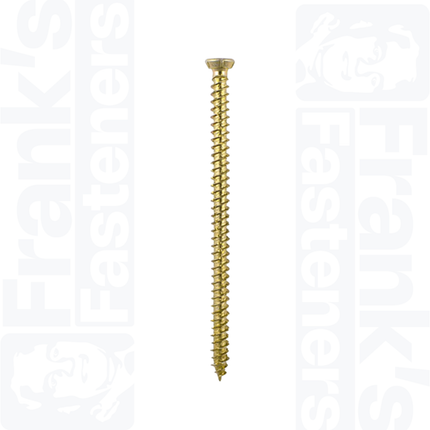7.5 x 100mm Concrete Screws TX Countersunk, Yellow (100)
