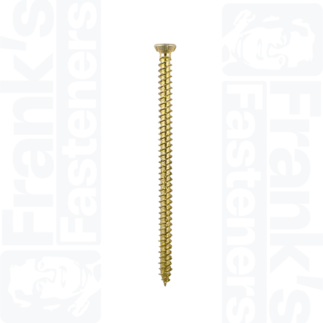7.5 x 180mm Concrete Screws TX Countersunk, Yellow (100)