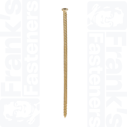 7.5 x 200mm Concrete Screws TX Countersunk, Yellow (100)