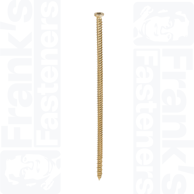 7.5 x 200mm Concrete Screws TX Countersunk, Yellow (100)