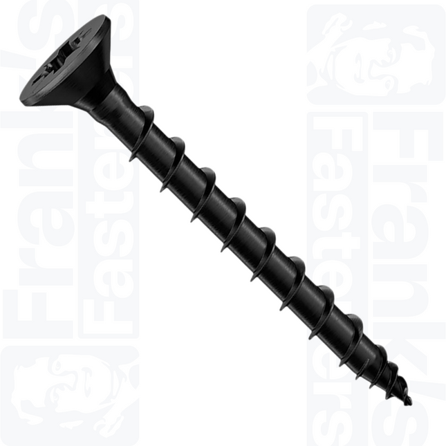 3.5 x 16mm EXTERIOR-TITE® Pz Countersunk Screw, Black (200)