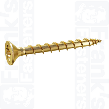 4.5 x 30mm HINGE-TITE® Pz Countersunk Screw, Brass (50)