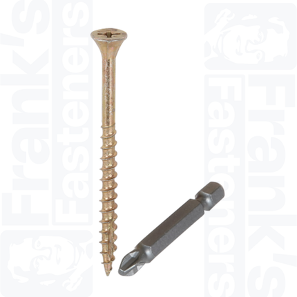 4.0 x 50mm Ulti-Mate Stick-Fit Screw, Yellow (200)