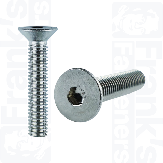 M4 x 16mm Socket Countersunk Screws DIN 7991, Zinc Plated 10.9