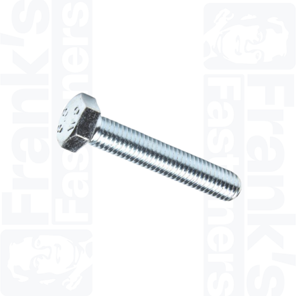 7/16" UNF x 1" Hexagon Screws, Zinc Plated 8.8