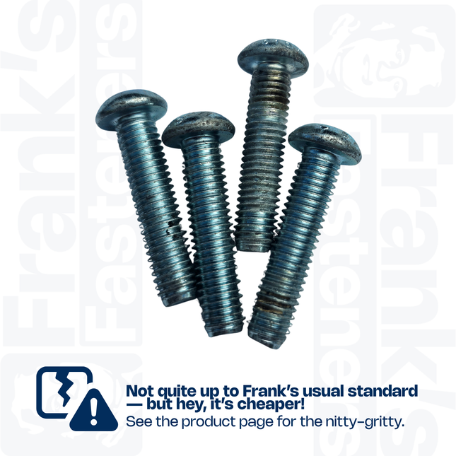 M4 x 25-30mm Socket Button Screws ISO 7380, Zinc Plated 10.9 (1kg)